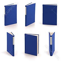 Blank blue book - clipping path