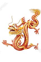 Red chinese dragon image