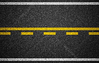 Asphalt highway with road markings texture