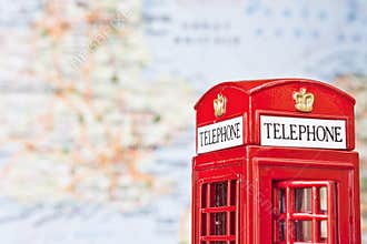 Red London telephone booth
