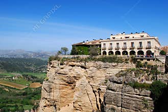 Parador overlooking the gorge, Ronda, Spain.