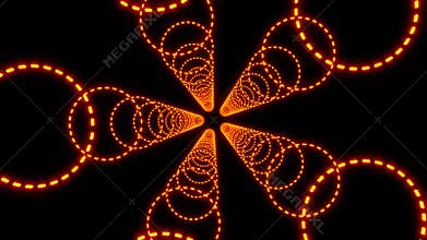 Orange glitter kaleidoscope seamless background