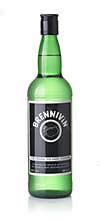 Front view of original Icelandic schnapps Brennivín bottle