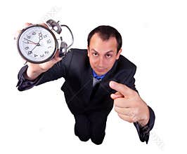 Business Man with Clock