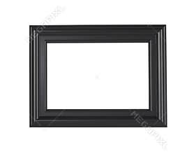 A black picture frame, isolated with clipping path