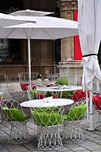 Street cafe in vienna, austria