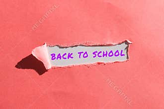Hand writing sign Back To School. Word for New Teachers Friends Books Uniforms Promotion Tuition Fee