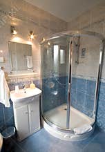 Bathroom shower cabin.