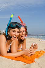 Fun on summer beach vacation
