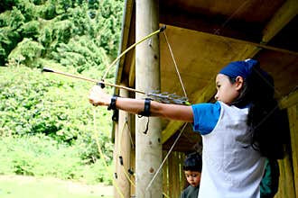 Girl with bow and arrow