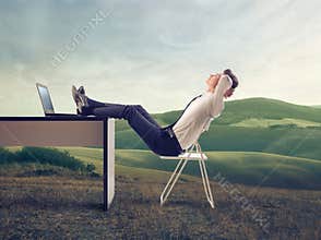 Businessman Relaxing