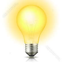 Lit Light Bulb