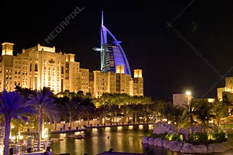 Night sign of Dubai