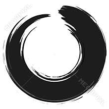 Black Paint Ring Circle Hole