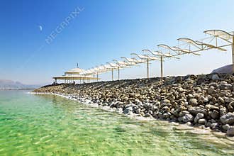 Sun canopies on the beaches