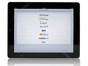 Ipad 3 with connection networks.