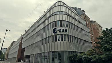 PARIS, FRANCE - JUNE 12, 2023. The European Space Agency ESA headquarters on rue Mario Nikis