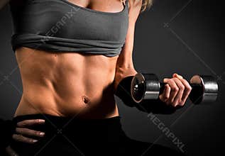 Fit woman abdomen