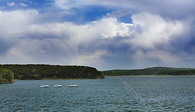 Boats in storm