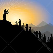 Jesus giving sermon
