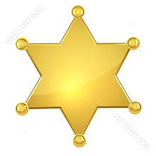 Blank golden sheriff star