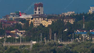 Nordwind Airlines landing in Sochi