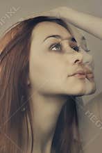 Double exposure portrait