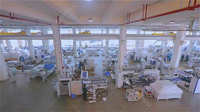 Production of cnc machines. Assembly of cnc machines at the factory. Modern plant for the production of CNC machines