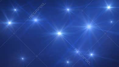 Loop glow blue flashing optical lens flares camera flashes