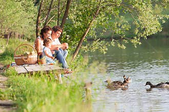 Family on picnic