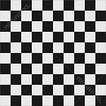 Black and white checkered floor
