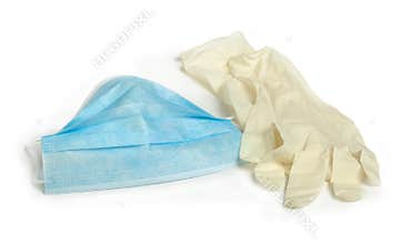 Medical mask and gloves