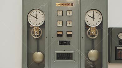 Old clock and measure electricity