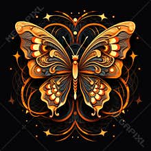 butterfly mandala Abstract conceptual design