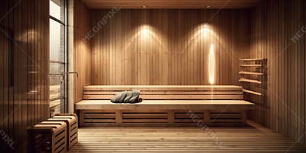 Small wooden sauna in a hotel room 1695521819253 1