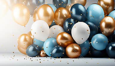 Balloons and confetti background Confetti balloons background