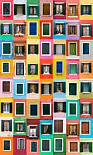 Burano windows, Italy