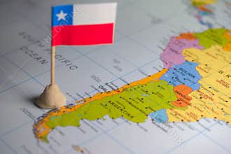 chile south america nation flag geography flag travel symbol map tourism country national