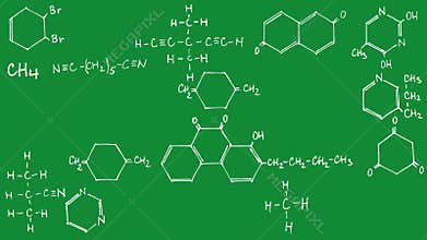 Blackboard with Chemical Formula