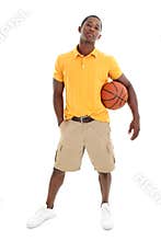 Casual Man with Basket Ball