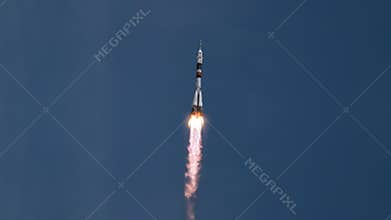 Rocket launching into space - a cinemagraph looping video in 4k pro res
