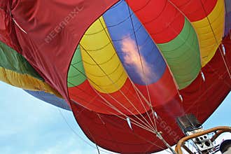 Inside hot air balloon