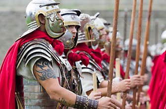 Roman soldiers in armor