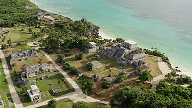 Drone video of the Mayan pyramids.