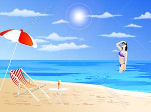 Girl On a Beach