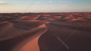 Sand dunes in Sahara desert