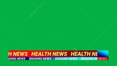 health and medical news background on green screen animation