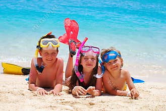 Children on the beach