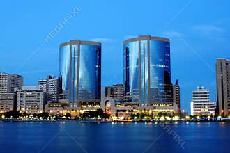 Twin towers, dubai creek, uae