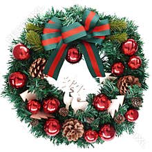 Christmas wreath isolated on transparent PNG